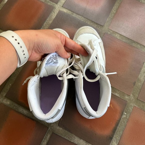 Nike Blazer Mid '77 (GS) Athletic Sneakers Platinum Silver - Picture 6 of 9